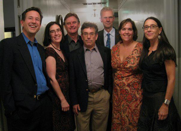 Mike Walter, Kate Bramson, Phil Williams, Bruce Shapiro, David Loyn, Melissa Manware Treadaway and Lori Grinker at the Dart Society reunion. 